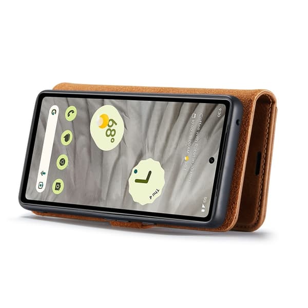 DG MING Google Pixel 8a 2-in-1 magneetti lompakkokotelo - Ruskea