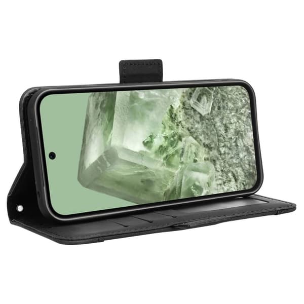 SKALO Google Pixel 8a 6-lokeroa Lompakkokotelo - Musta