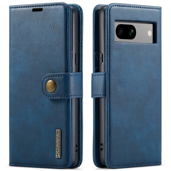 DG MING Google Pixel 8a 2-in-1 magneetti lompakkokotelo - Sininen