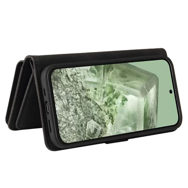 SKALO Google Pixel 8a Big Wallet 17-lokeroa Lompakkokotelo - Musta