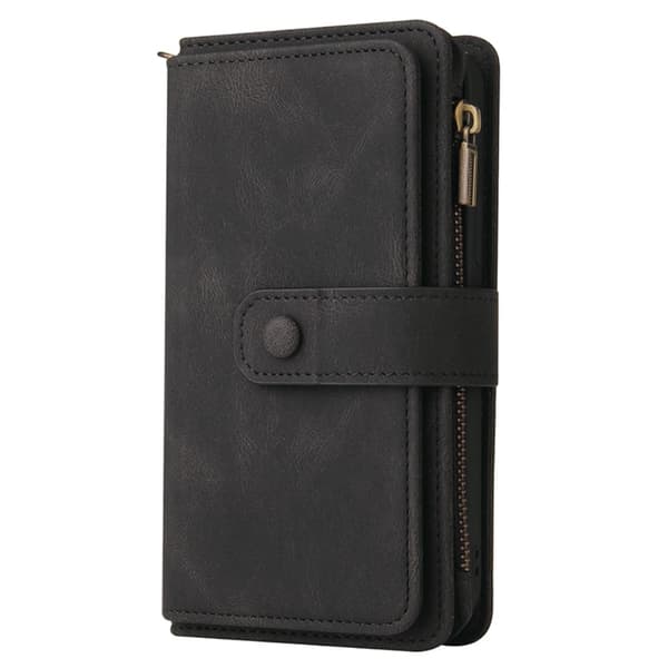 SKALO Google Pixel 8a Big Wallet 17-lokeroa Lompakkokotelo - Musta