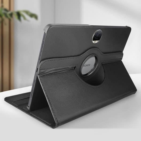 Fodral för Honor Pad 9 Flip Folio Rotating 360 Support Stand Black