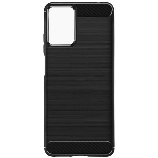 AVIZAR Fodral för Motorola Moto G24 och G04 - Kol och borstad svart effekt - Flexibelt silikonfodral