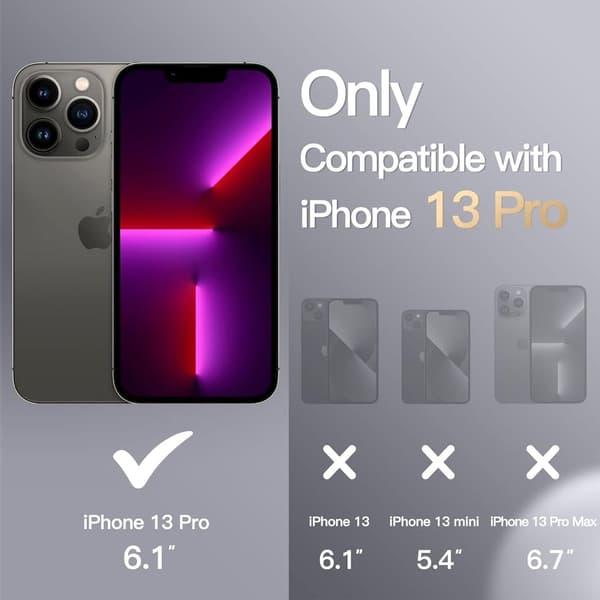 iPhone 13 Pro mat sort taske