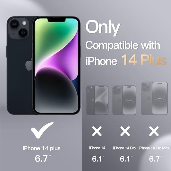 iPhone 14 Plus mat sort etui