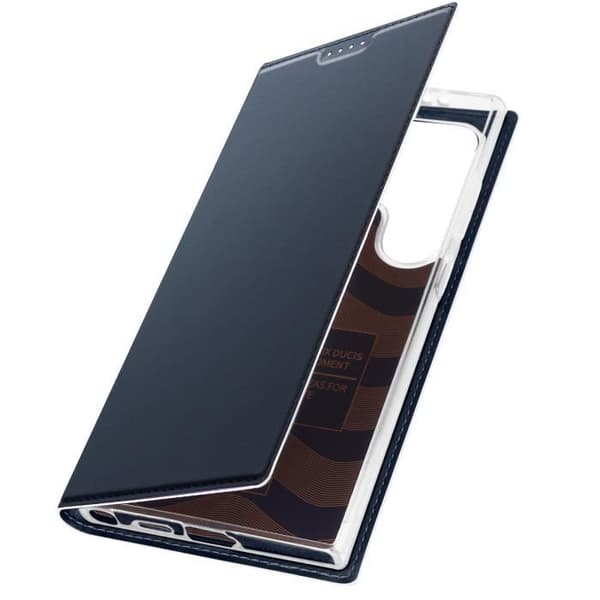 Fodral till Samsung Galaxy S24 Ultra - DUX DUCIS - Flip Card Hållare Video Support - Midnight Blue
