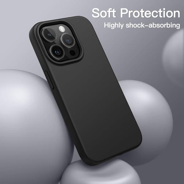iPhone 14 Pro mat sort taske