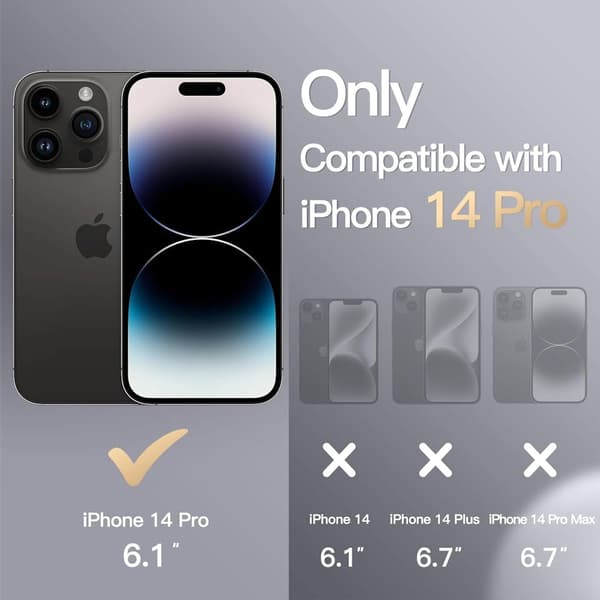 iPhone 14 Pro mat sort taske