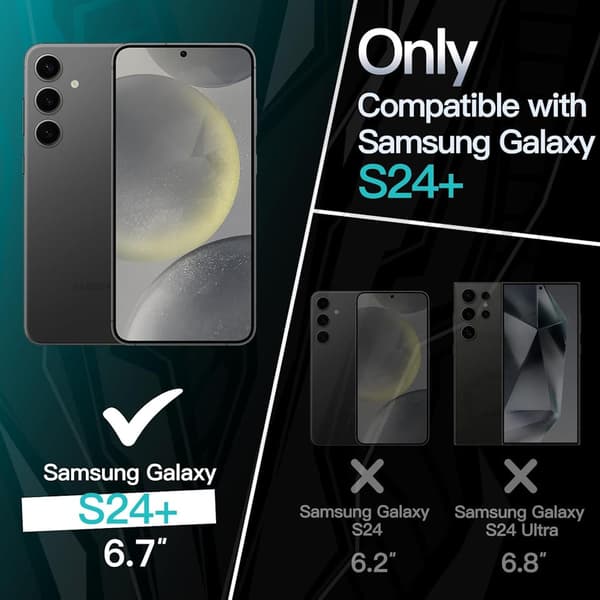 Samsung S24 Plus matt svart deksel