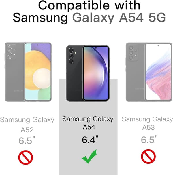 Samsung A54 matt svart etui