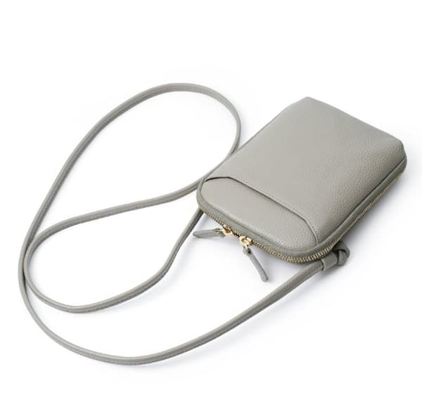 INF Axelväska i äkta läder för telefon, kort och det du behöver