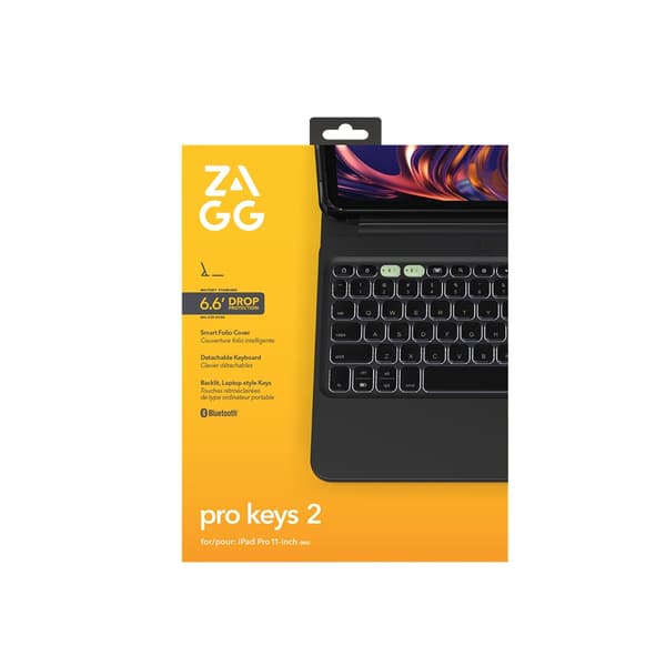 ZAGG iPad Pro 11 (M4) Etui Med tastatur Pro Keys 2 Nordic Layout Svart