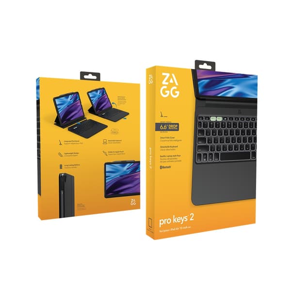 ZAGG iPad Air 13 (M2/M3) Etui Med tastatur Pro Keys 2 Nordic Layout Sort