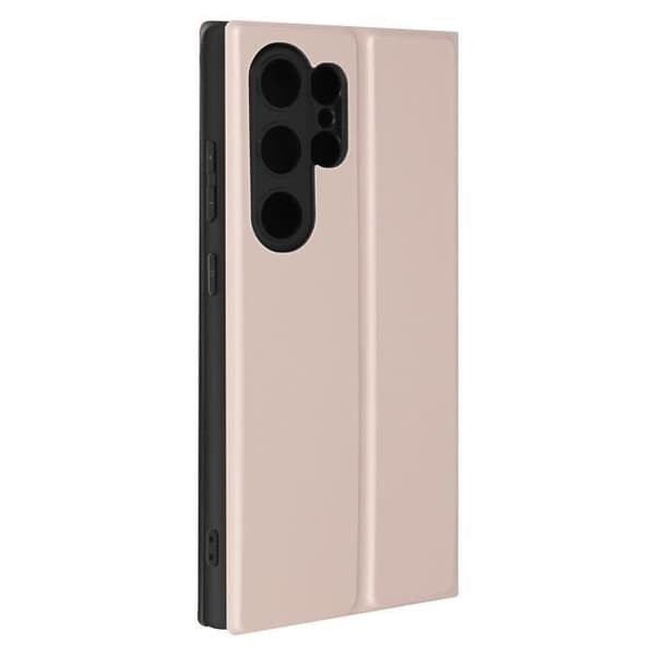 AVIZAR fodral till Samsung Galaxy S24 Ultra - Rosa - Soft touch - Korthållare och stativ