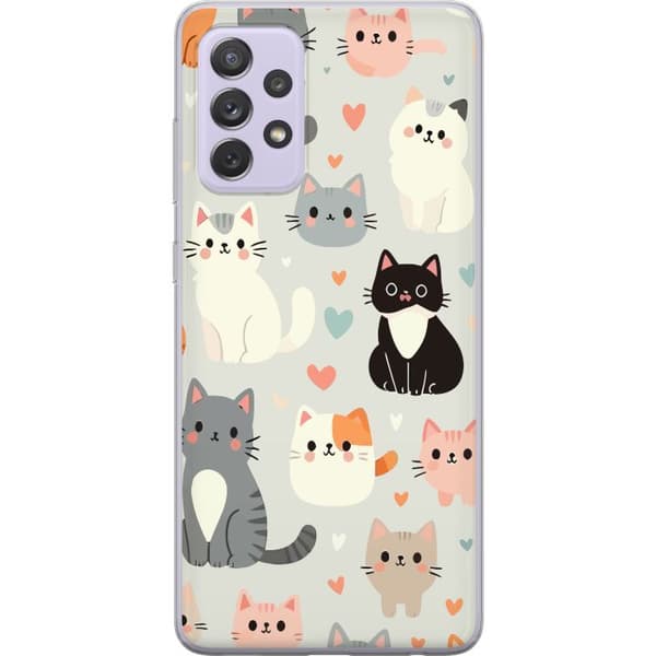 Samsung Galaxy A52s 5G Läpinäkyvä kuori Kissoja
