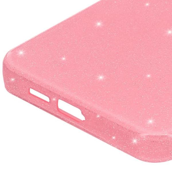 Fodral för Samsung S24 Silikon Glitter Design Skyddad kamera Rosa