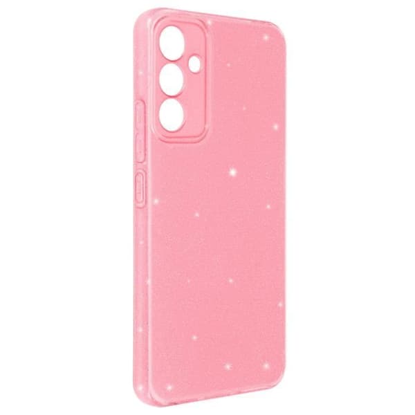 Fodral för Samsung S24 Silikon Glitter Design Skyddad kamera Rosa