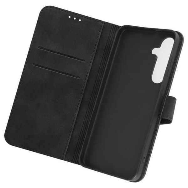 Fodral till Samsung Galaxy S24 - AKASHI - Flip Wallet Video Support - Svart