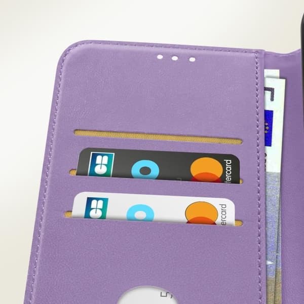 Fodral till Xiaomi Redmi A3 - AVIZAR - Videosupportplånbok - Lila - Slät - Flik