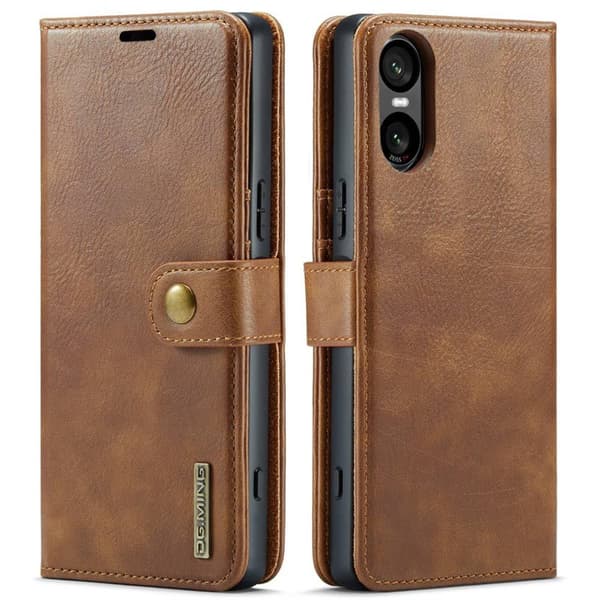 Lompakkokotelo DG-Ming 2i1 Sony Xperia 10 VI - Ruskea