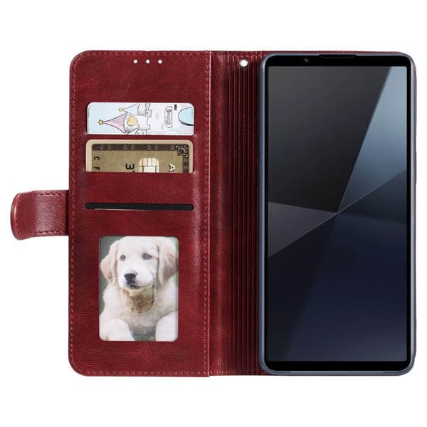 Tegnebogscover 6-kort Sony Xperia 10 VI - Vinrød