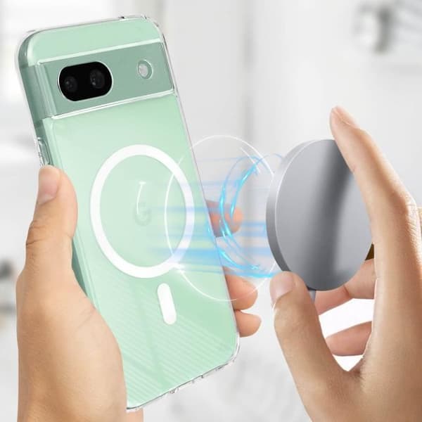 MagSafe Fodral för Google Pixel 8A Semi-rigid Corners Bumper Transparent