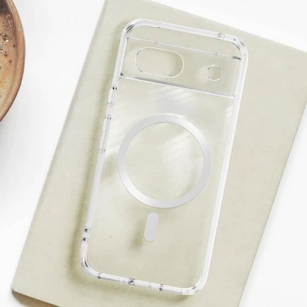 MagSafe Fodral för Google Pixel 8A Semi-rigid Corners Bumper Transparent