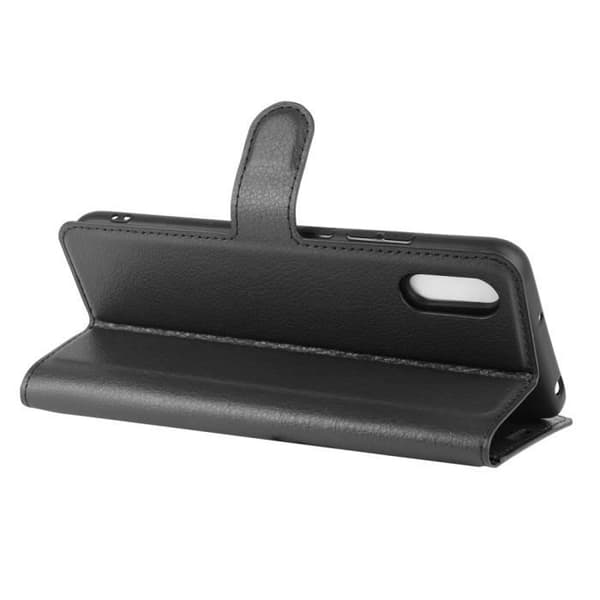 Etui Coque - YIKXIULF - Redmi 9C - Svart - 3 Kortplatser - Plånboksficka