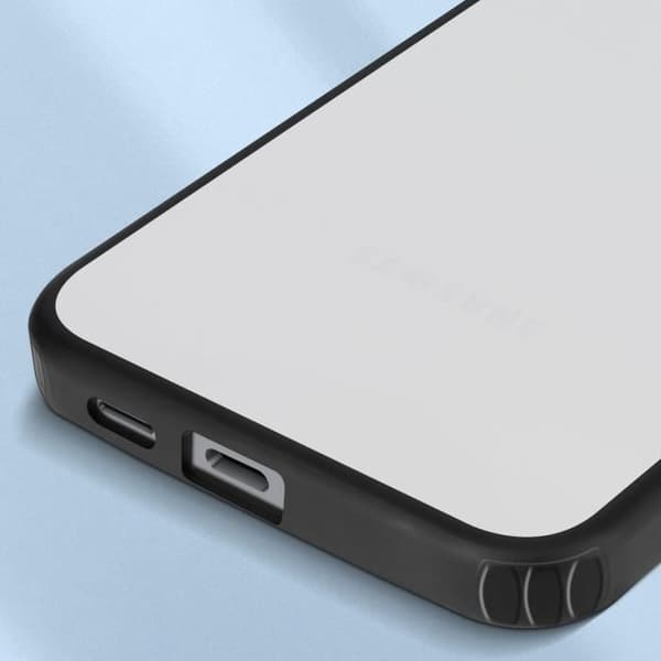 Fodral till Samsung S24 Hård Stötsäker hörn Frostad Baksida Vit / Svart