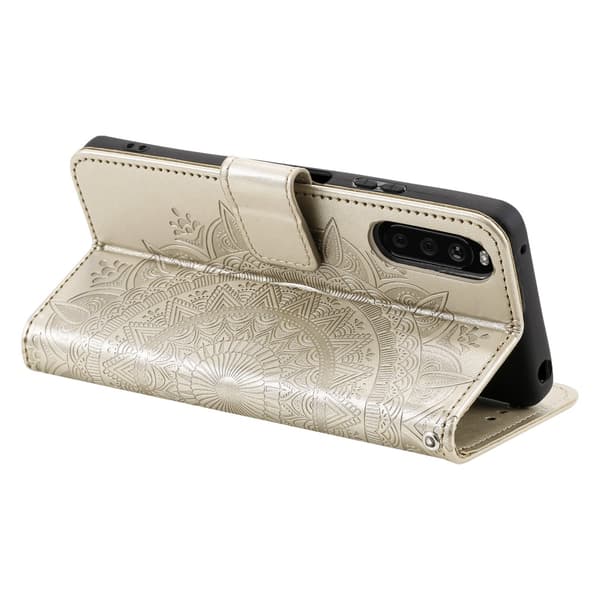 SKALO Sony Xperia 10 VI Mandala Plånboksfodral - Guld