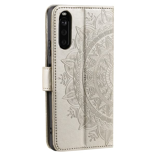 SKALO Sony Xperia 10 VI Mandala Plånboksfodral - Guld