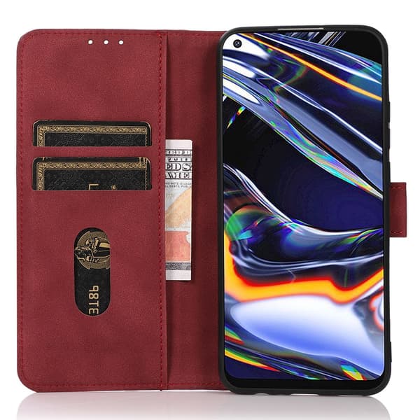 SKALO Sony Xperia 10 VI KHAZNEH Lompakkokotelo PU-nahasta - Punainen