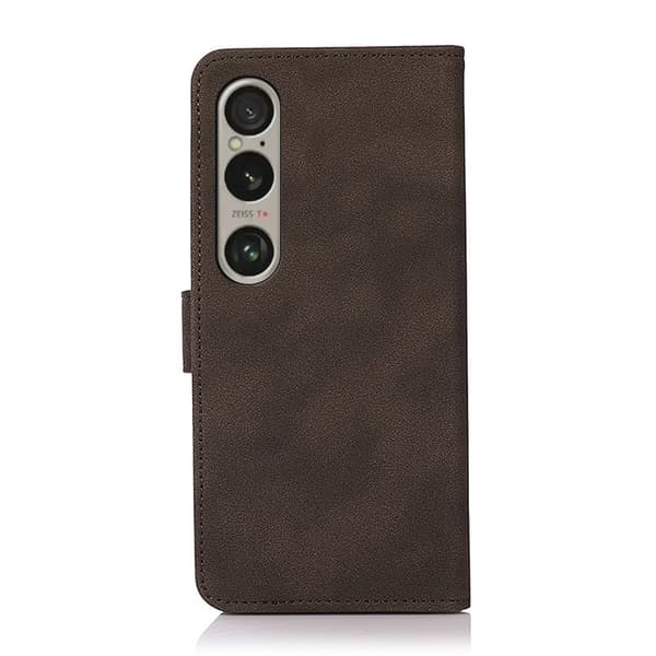 SKALO Sony Xperia 1 VI KHAZNEH Pungetui i PU-læder - Brun