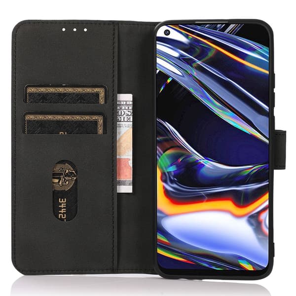 SKALO Sony Xperia 10 VI KHAZNEH Lompakkokotelo PU-nahasta - Musta