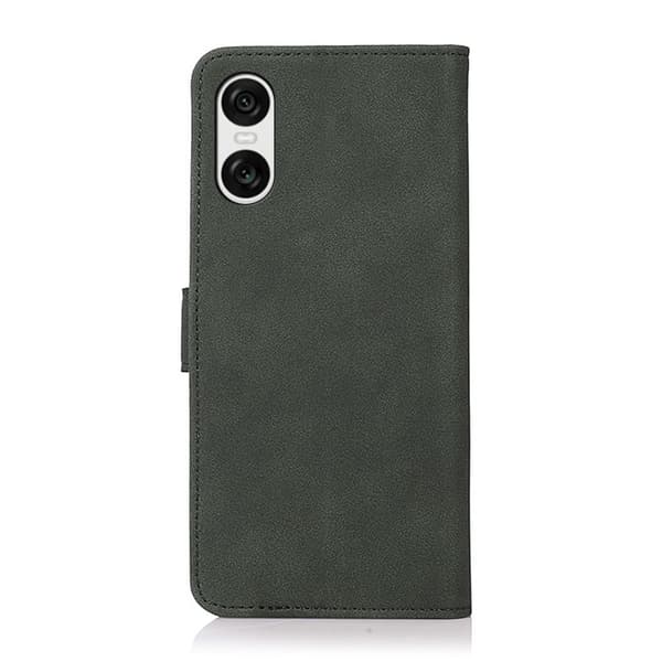 SKALO Sony Xperia 10 VI KHAZNEH Lompakkokotelo PU-nahasta - Vihreä