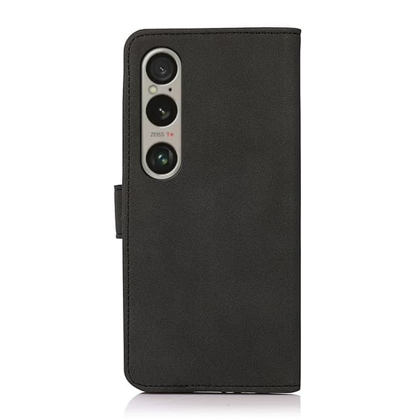 SKALO Sony Xperia 1 VI KHAZNEH Lompakkokotelo PU-nahasta - Musta