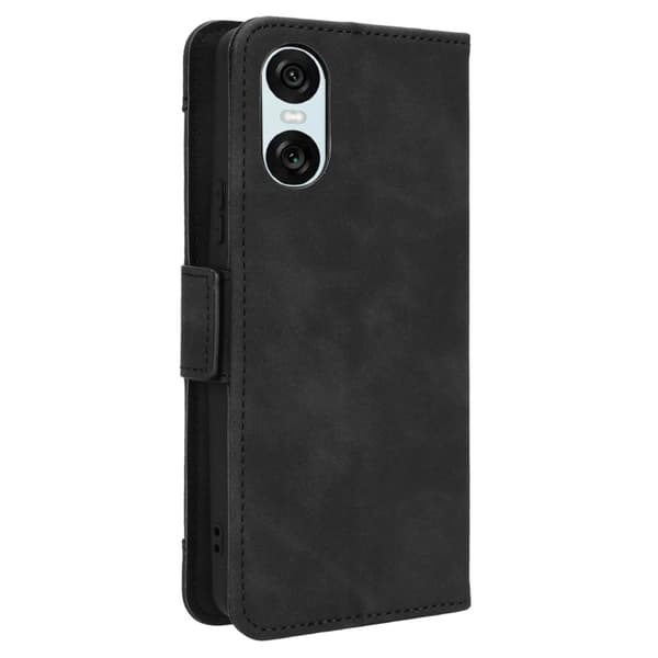 SKALO Sony Xperia 10 VI 6-lokeroa Lompakkokotelo - Musta
