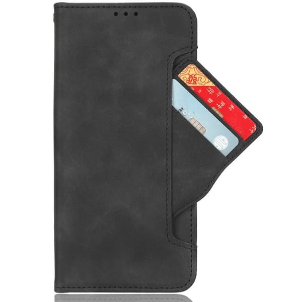 SKALO Sony Xperia 10 VI 6-lokeroa Lompakkokotelo - Musta