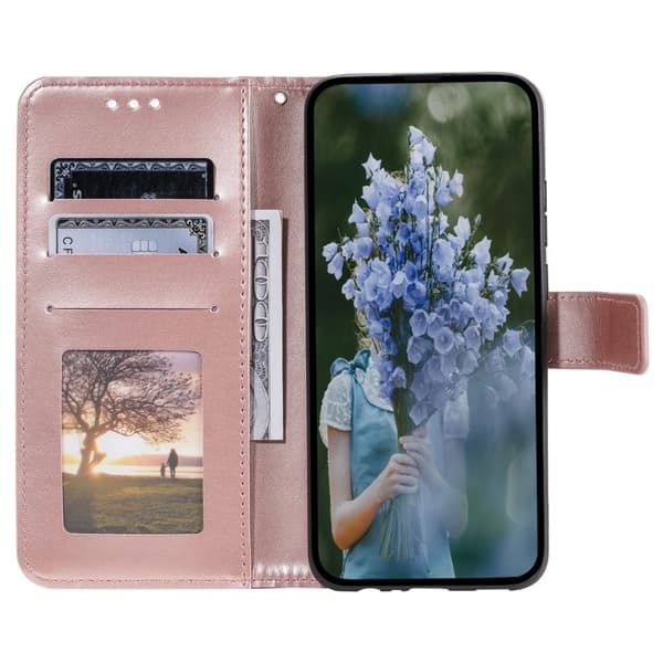 SKALO Sony Xperia 1 VI Mandala lompakkokotelo - Ruusukulta