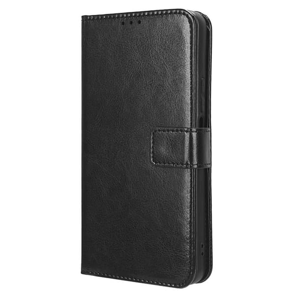 SKALO Sony Xperia 1 VI Crazy Horse Pungetui PU læder - Sort