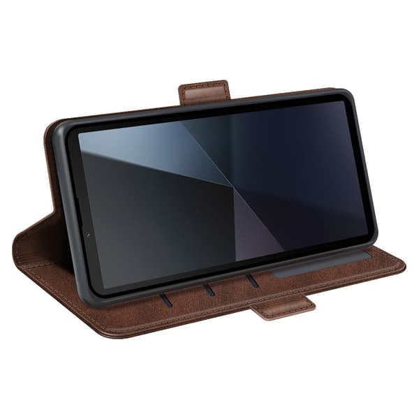 SKALO Sony Xperia 10 VI Premium Cut Flip Cover - Brun