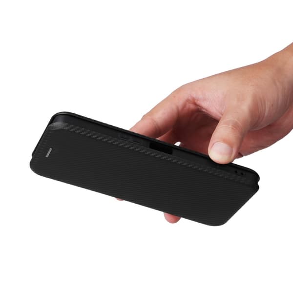 SKALO Sony Xperia 1 VI Carbon Fiber Plånboksfodral - Svart