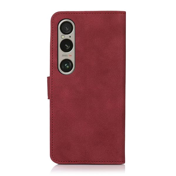 SKALO Sony Xperia 1 VI KHAZNEH Pungetui i PU-læder - Rød