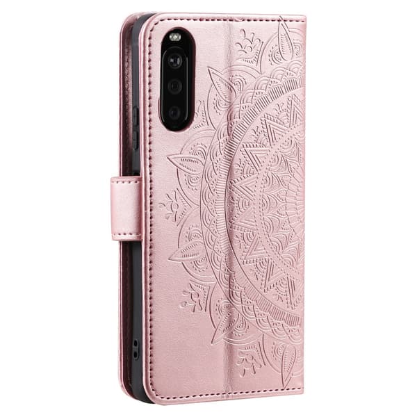 SKALO Sony Xperia 10 VI Mandala Plånboksfodral - Roséguld
