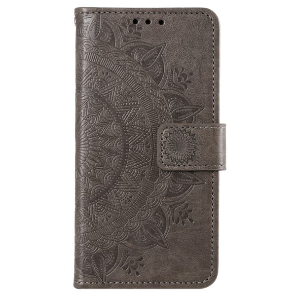SKALO Sony Xperia 10 VI Mandala Flip Cover - Grå