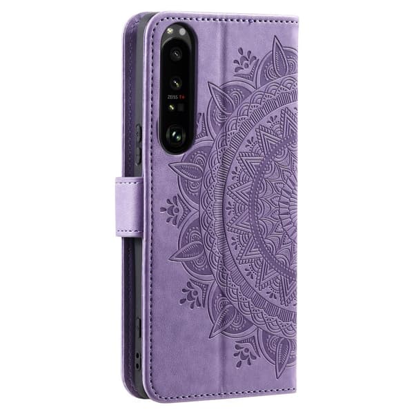 SKALO Sony Xperia 1 VI Mandala Flip Cover - Lilla