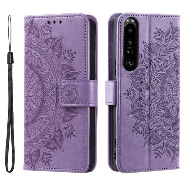 SKALO Sony Xperia 1 VI Mandala Flip Cover - Lilla