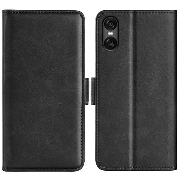 SKALO Sony Xperia 10 VI Premium Cut Plånboksfodral - Svart