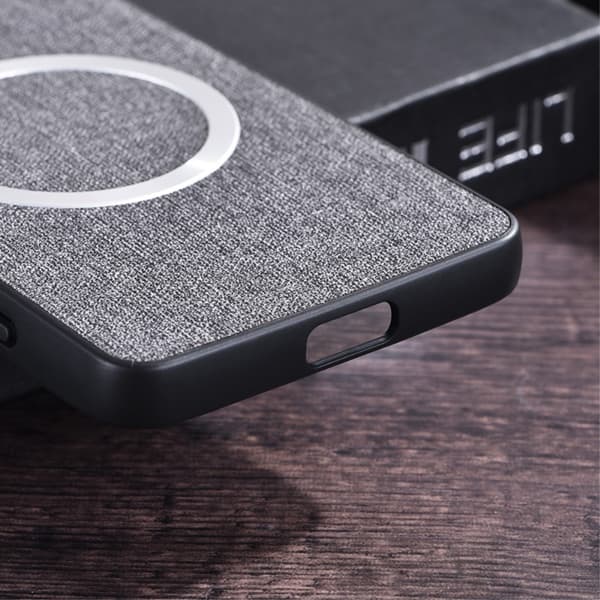 Sony Xperia 1 VI SKALO Hybrid Magnetic Ring kangaskuori - Musta