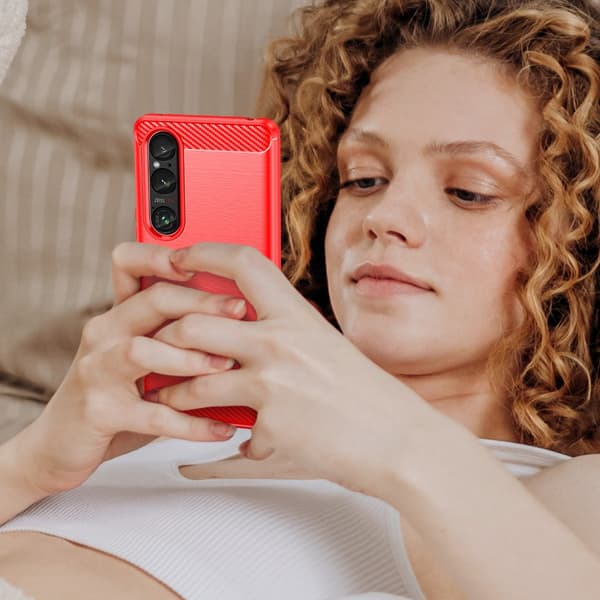 SKALO Sony Xperia 1 VI Armor Carbon Stöttåligt TPU-skal